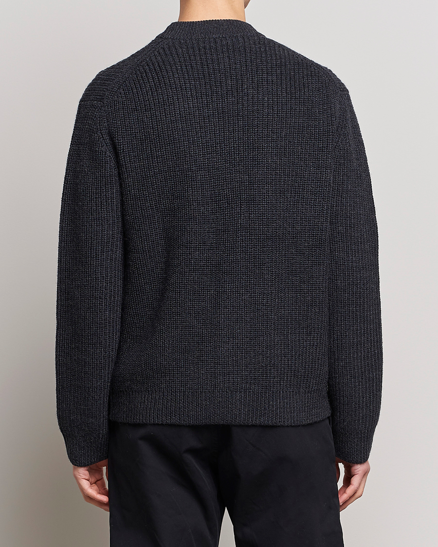 Herre | Gensere | Tiger of Sweden | Reiner Wool Cardigan Dark Grey Mel