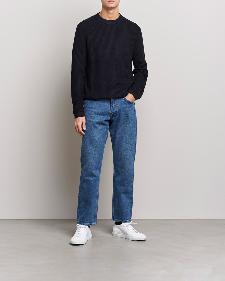 Herre | Gensere | Tiger of Sweden | Elssler Wool Sweater Navy