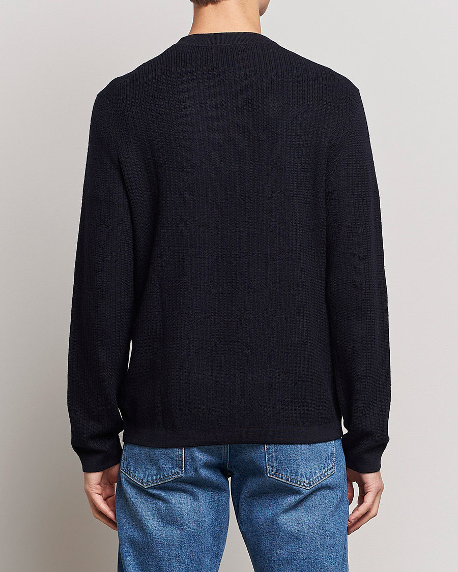 Herre | Gensere | Tiger of Sweden | Elssler Wool Sweater Navy