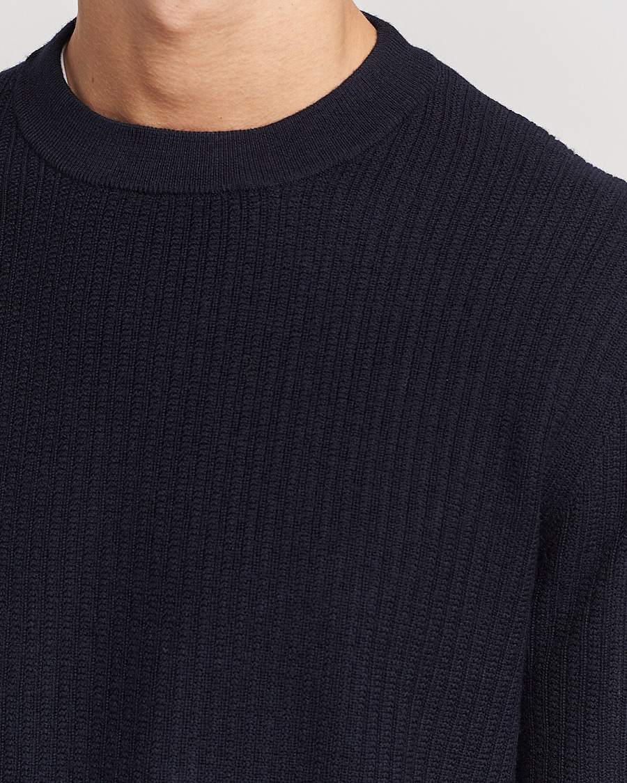Herre | Gensere | Tiger of Sweden | Elssler Wool Sweater Navy
