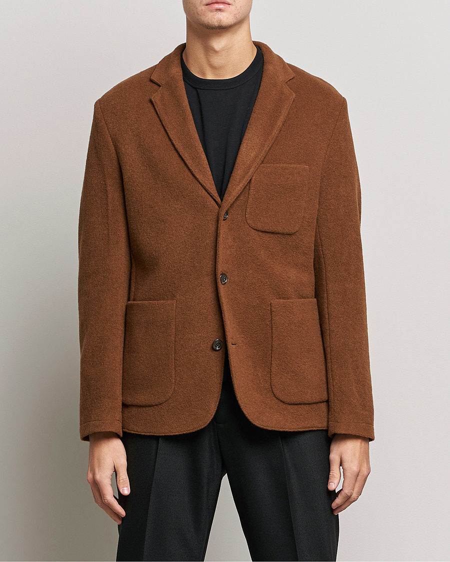 Herre | Dressjakker | J.Lindeberg | Carlton Wool Cardigan Blazer Chipmunk