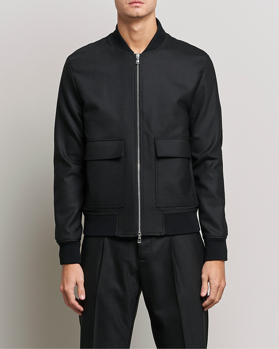Herre |  | J.Lindeberg | Thom Bomber Wool Twill Jacket Black