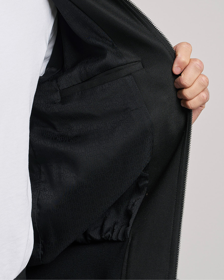 Herre | Jakker | J.Lindeberg | Thom Bomber Wool Twill Jacket Black