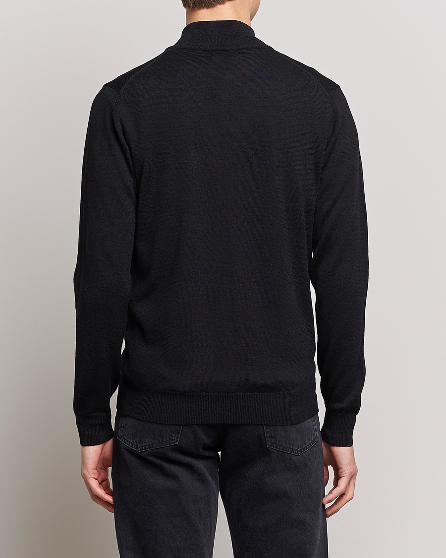 Herre | Gensere | J.Lindeberg | Kian Quarter Zip Merino Sweater Black