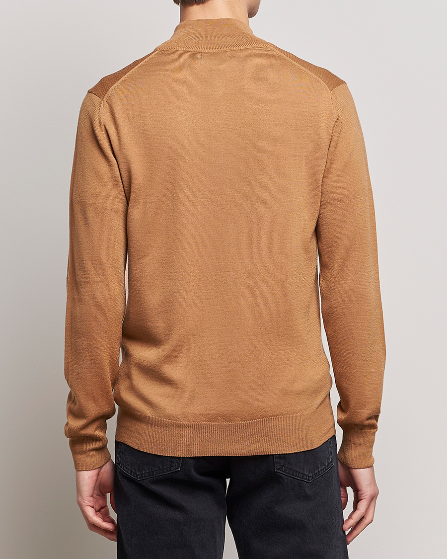 Herre | Gensere | J.Lindeberg | Kian Quarter Zip Merino Sweater Chipmunk