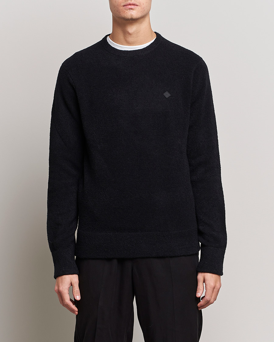 Herre | Gensere | J.Lindeberg | Yuri Merino Logo Crew Neck Sweater Black