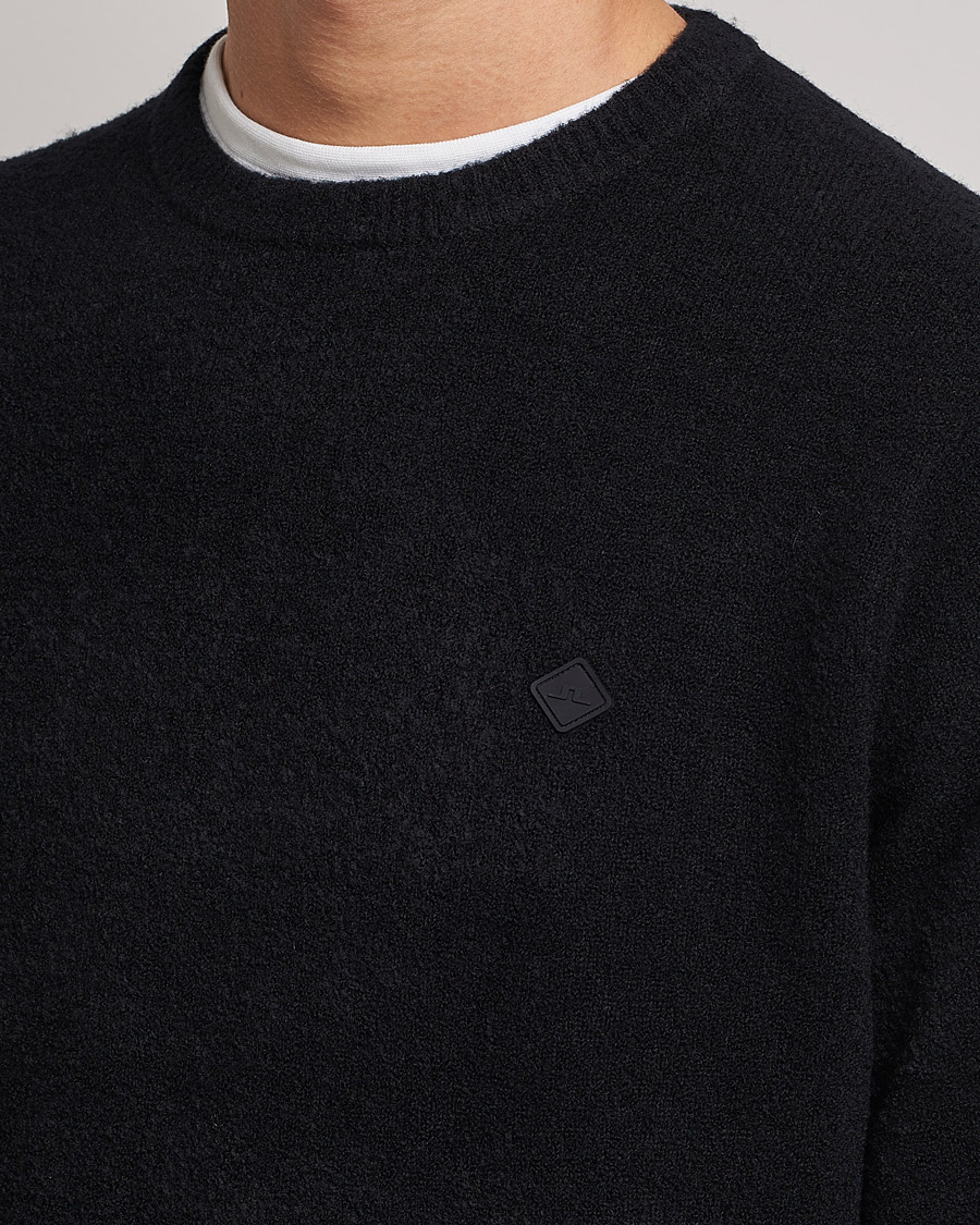Herre | Gensere | J.Lindeberg | Yuri Merino Logo Crew Neck Sweater Black