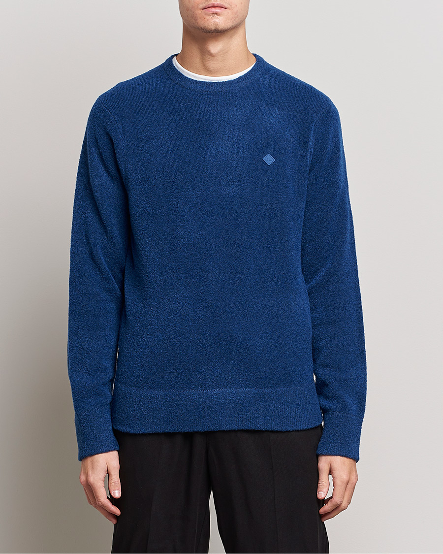 Herre |  | J.Lindeberg | Yuri Merino Logo Crew Neck Sweater Navy Peony