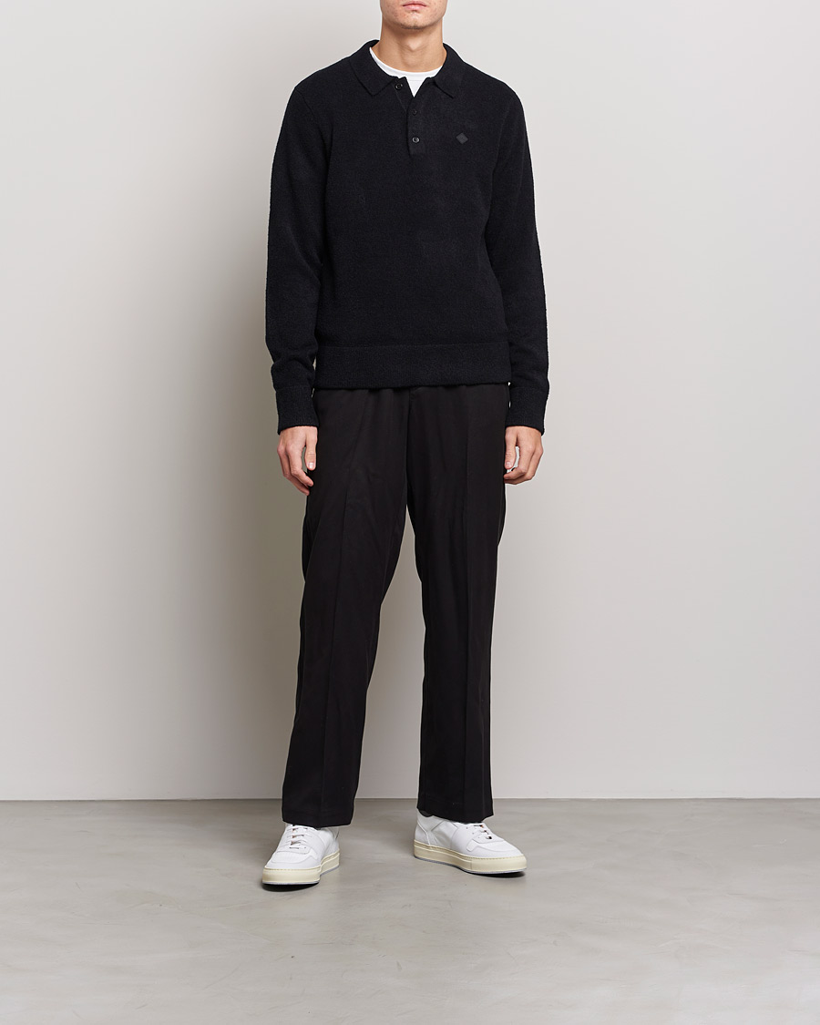 Herre | Gensere | J.Lindeberg | Yann Merino Logo PoloShirt Black