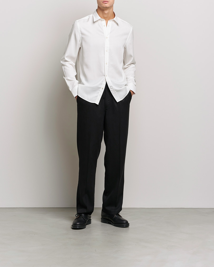 Herre | Skjorter | J.Lindeberg | Slim Fit Tencel Shirt Cloud White