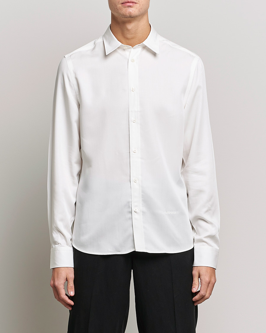 Herre | Casualskjorter | J.Lindeberg | Slim Fit Tencel Shirt Cloud White