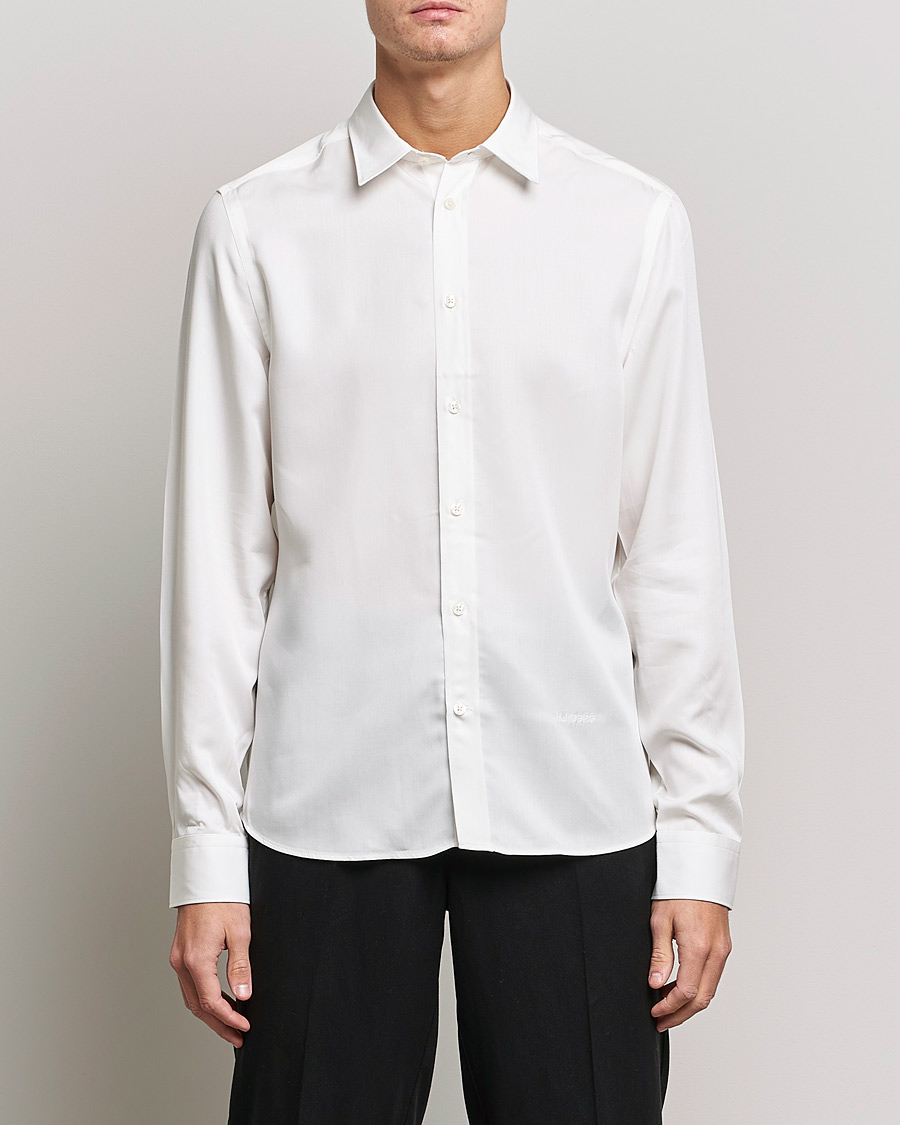 Herre | Skjorter | J.Lindeberg | Slim Fit Tencel Shirt Cloud White