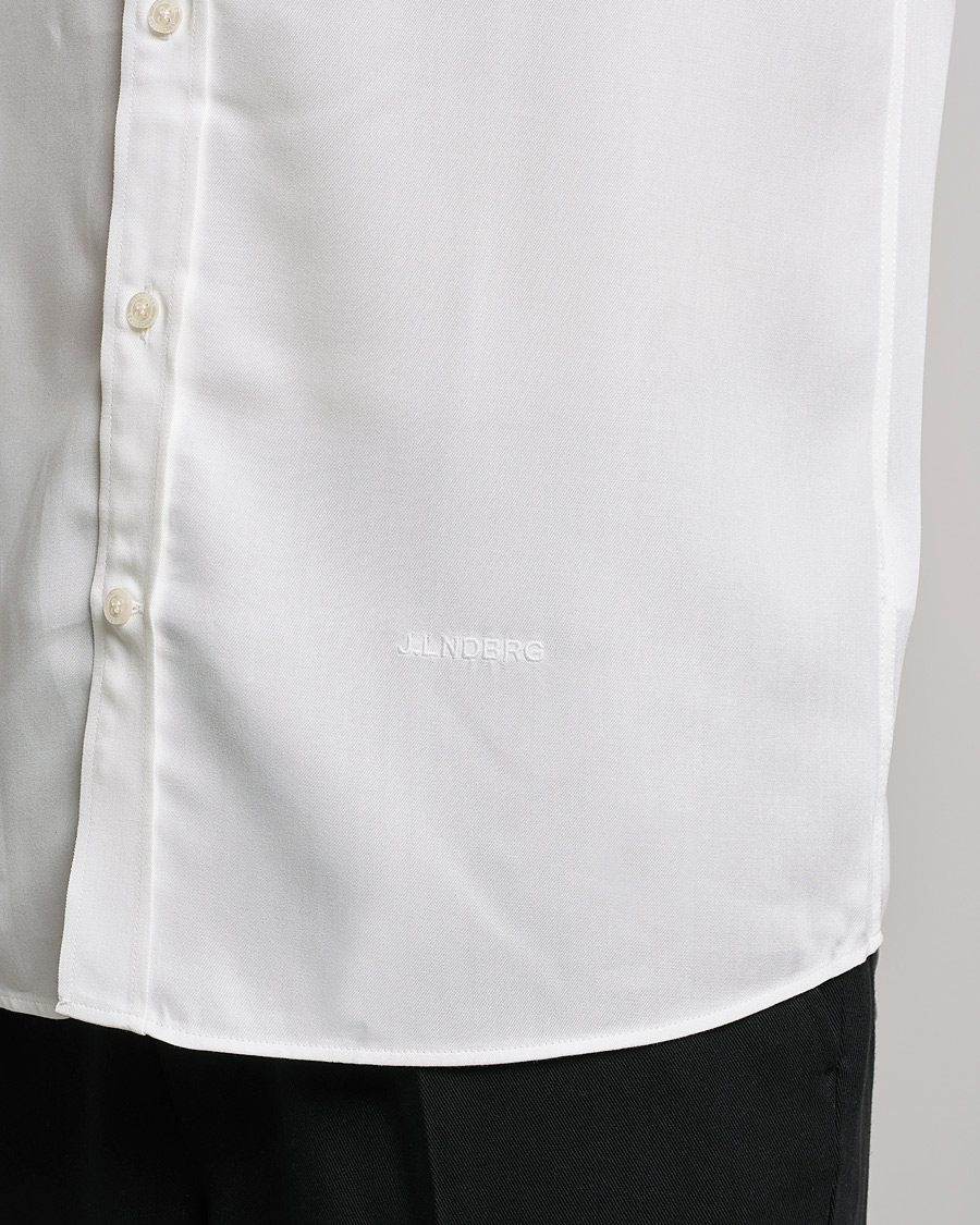 Herre | Skjorter | J.Lindeberg | Slim Fit Tencel Shirt Cloud White