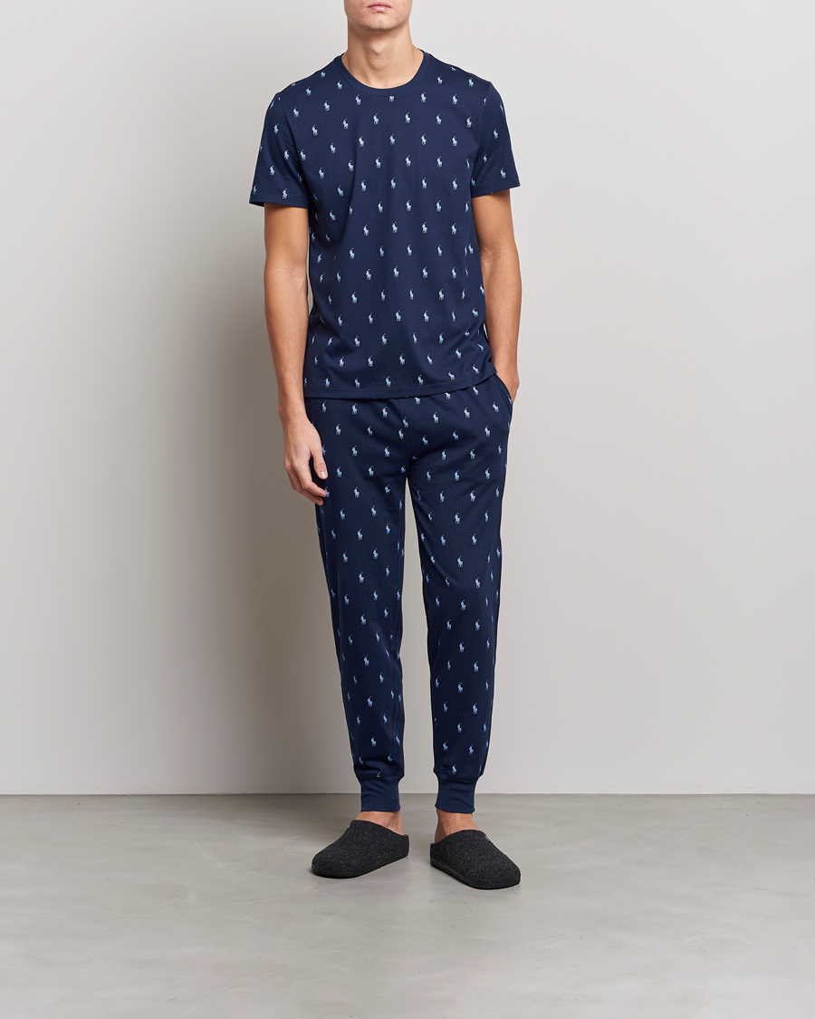Herre | Pyjamaser | Polo Ralph Lauren | Printed Pony Pyjama Pants Navy