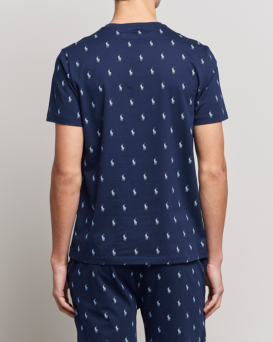 Herre | T-Shirts | Polo Ralph Lauren | Printed Pony Crew Neck T-Shirt Navy