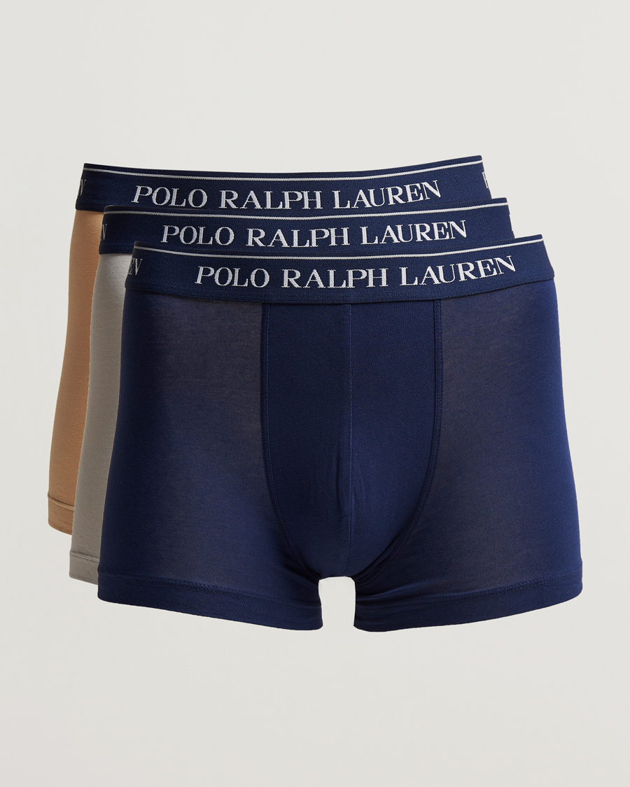 Herre | Undertøy | Polo Ralph Lauren | 3-Pack Trunk Grey/Navy/Sand