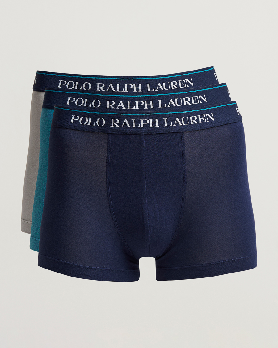 Herre | Undertøy | Polo Ralph Lauren | 3-Pack Trunk Grey/Peacock/Navy