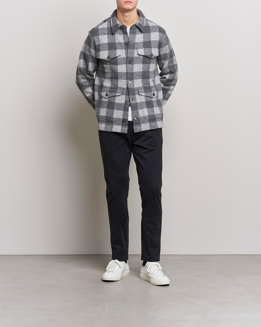 Herre | Klær | Polo Ralph Lauren | Checked Wool Overshirt Jacket Grey Multi