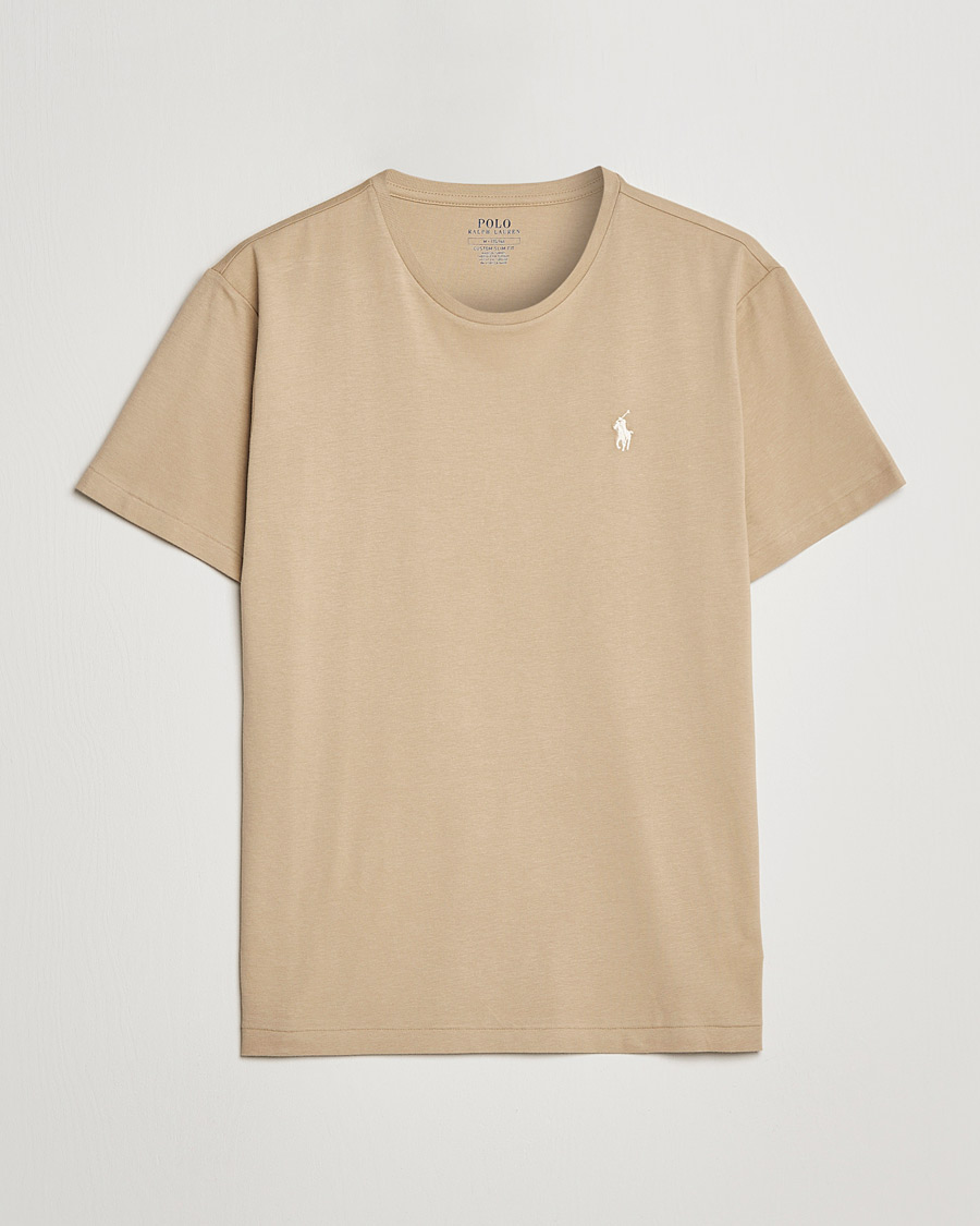 Herre | T-Shirts | Polo Ralph Lauren | Crew Neck T-Shirt Coastal Beige