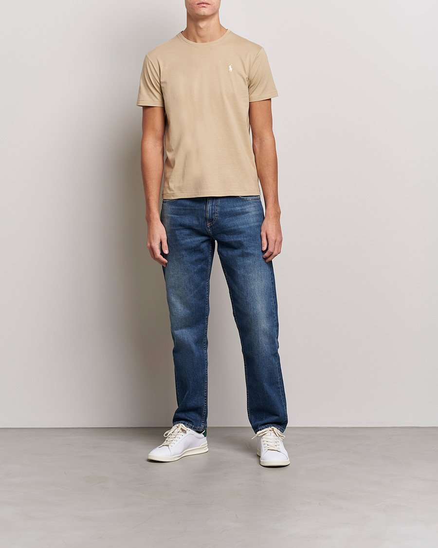 Herre | T-Shirts | Polo Ralph Lauren | Crew Neck T-Shirt Coastal Beige