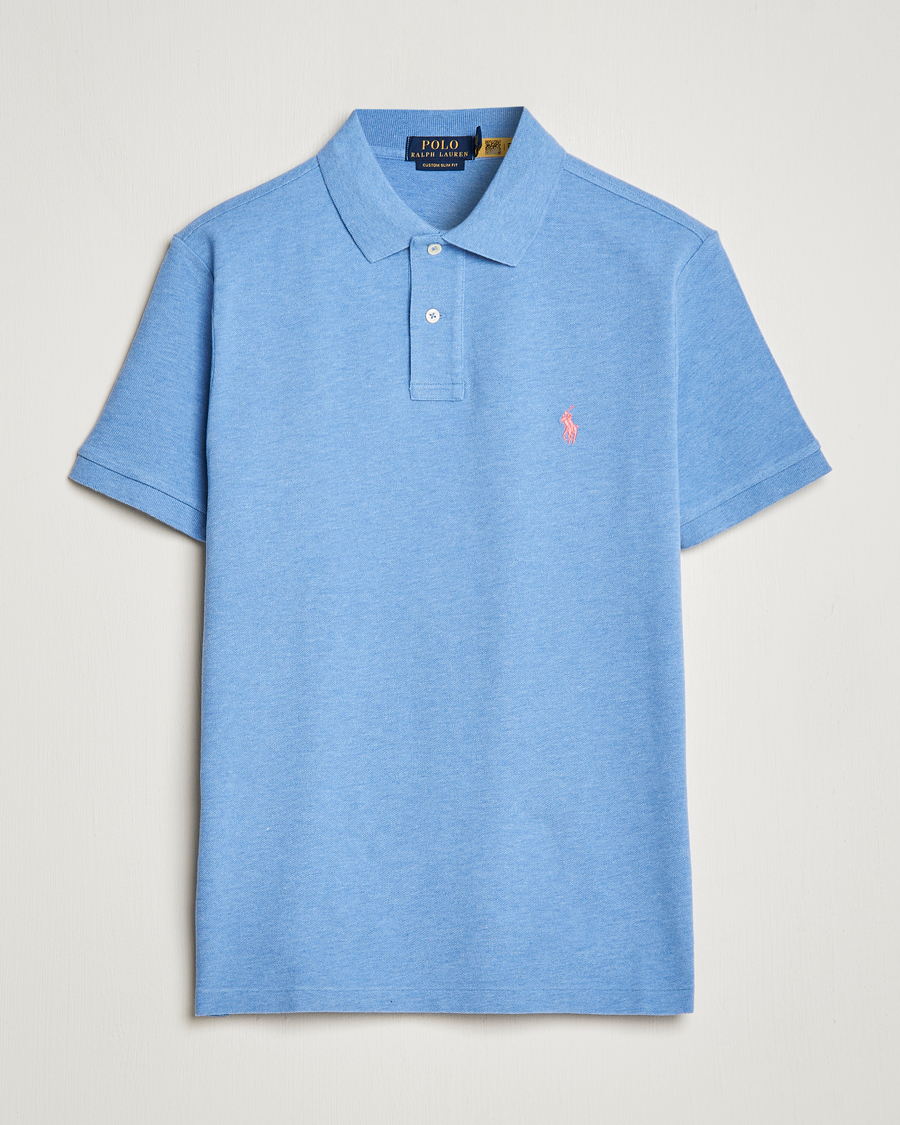 Herre | Pikéer | Polo Ralph Lauren | Custom Slim Fit Polo Soft Royal Heather