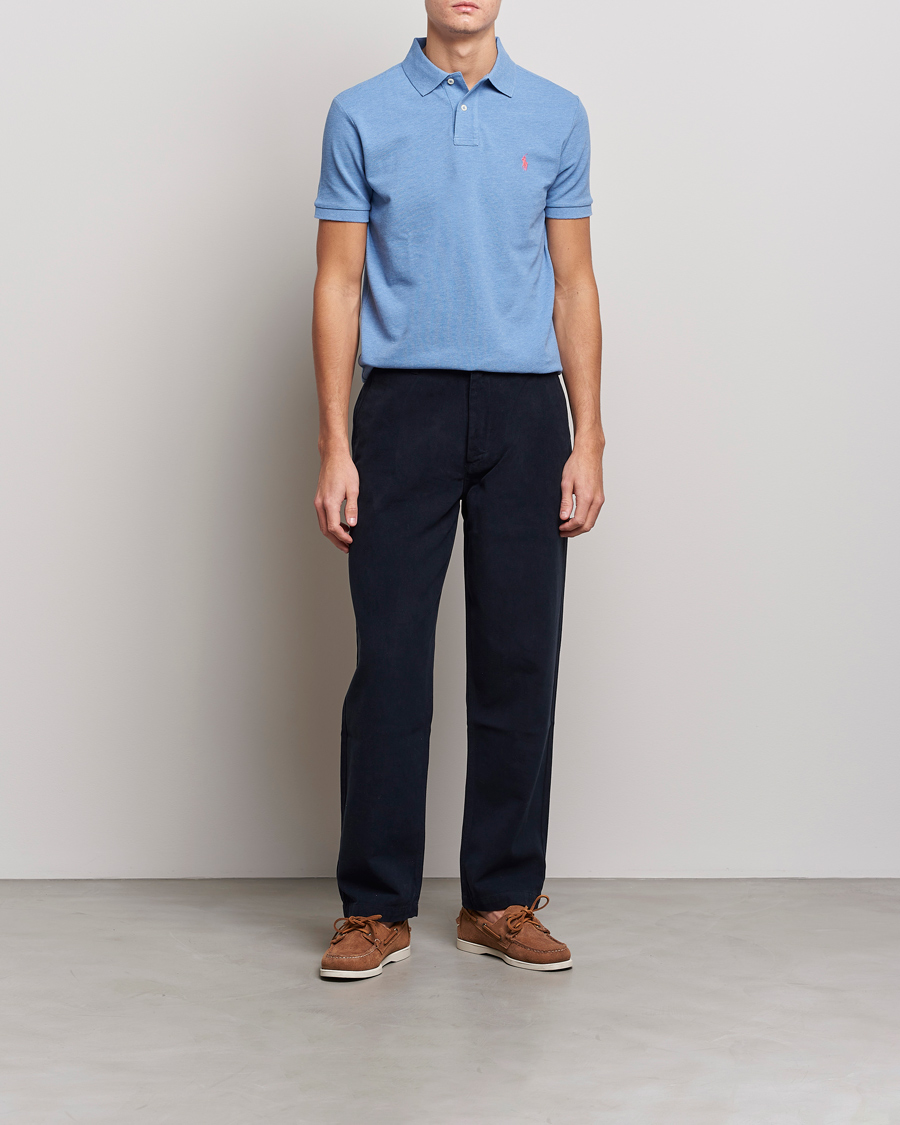 Herre | Pikéer | Polo Ralph Lauren | Custom Slim Fit Polo Soft Royal Heather