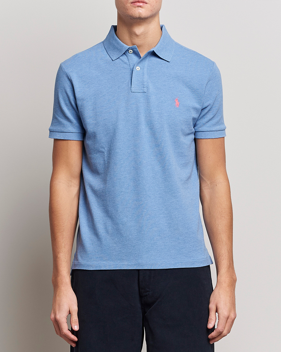 Herre | Pikéer | Polo Ralph Lauren | Custom Slim Fit Polo Soft Royal Heather