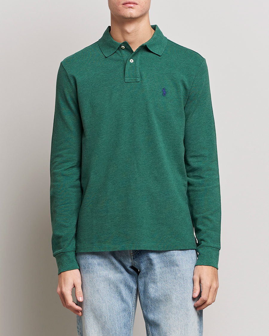Herre |  | Polo Ralph Lauren | Custom Slim Fit Long Sleeve Polo Verano Green Heather