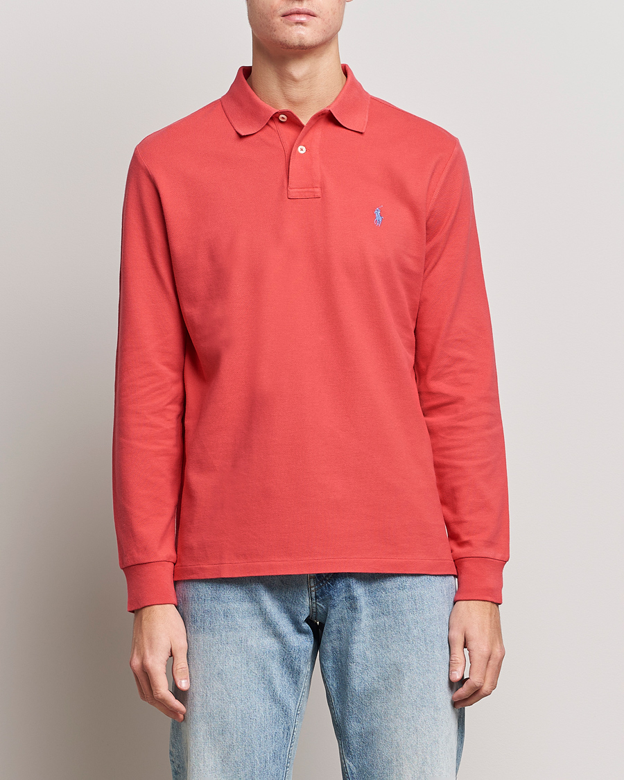 Herre | Gensere | Polo Ralph Lauren | Custom Slim Fit Long Sleeve Polo Starboard Red