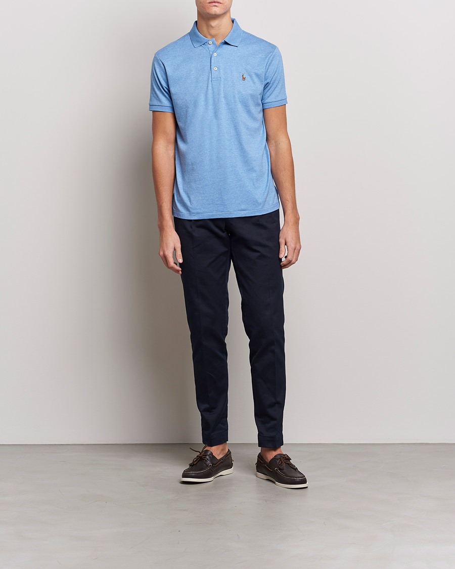 Herre | Pikéer | Polo Ralph Lauren | Luxury Pima Cotton Polo Soft Royal Heather