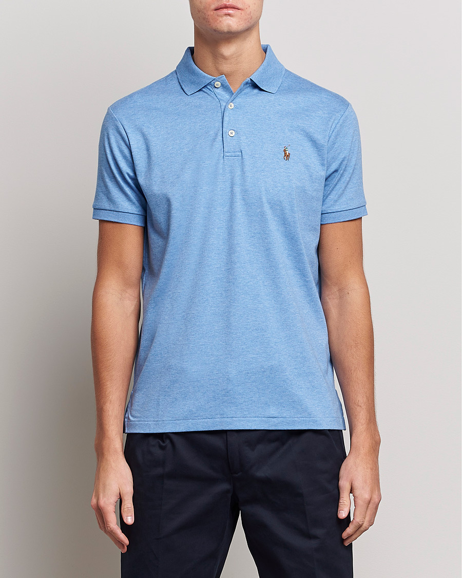 Herre | Pikéer | Polo Ralph Lauren | Luxury Pima Cotton Polo Soft Royal Heather
