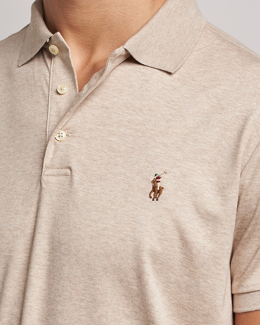 Herre | Pikéer | Polo Ralph Lauren | Luxury Pima Cotton Polo Sand Heather