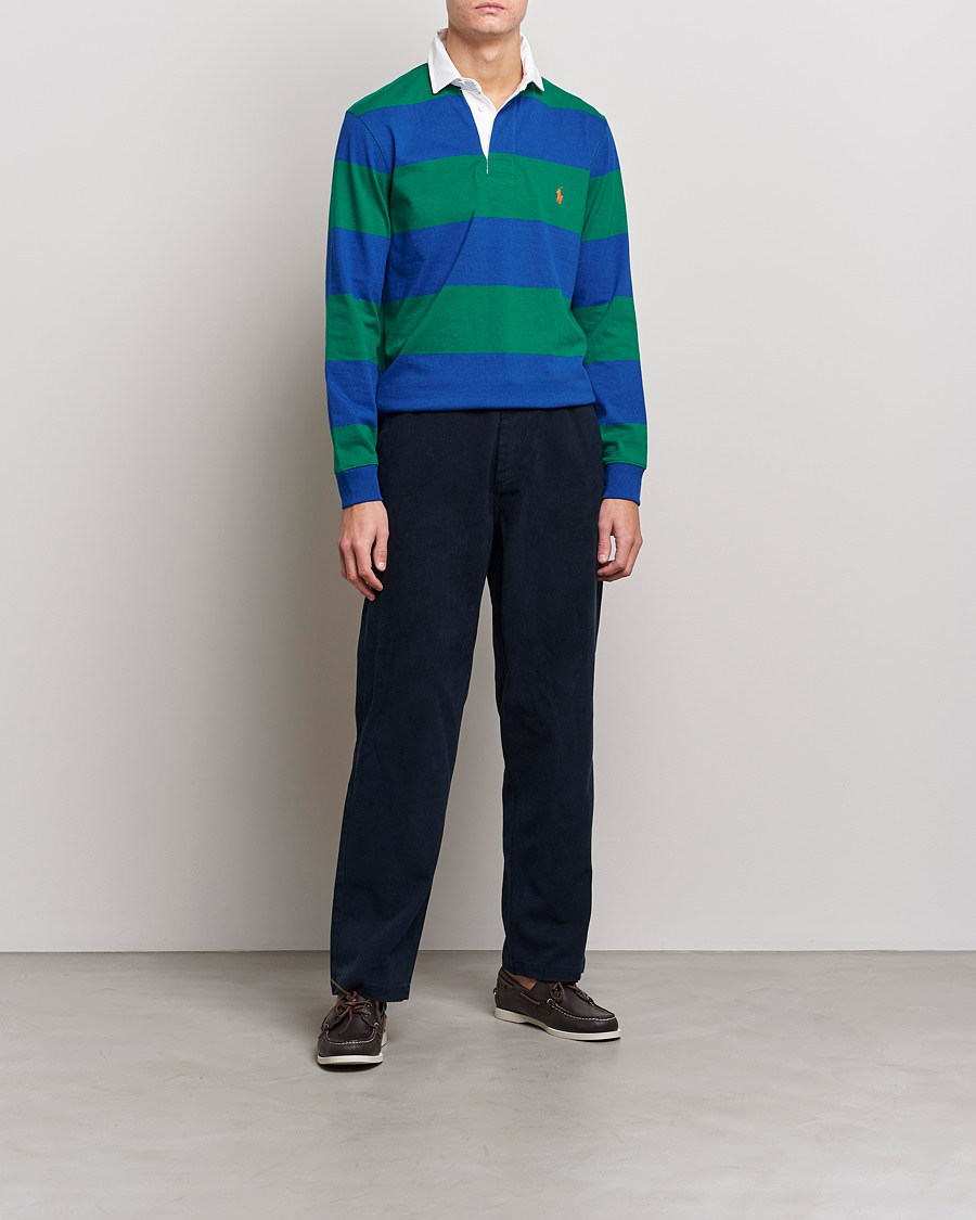 Herre | Rugbygensere | Polo Ralph Lauren | Striped Rugger Blue/Green