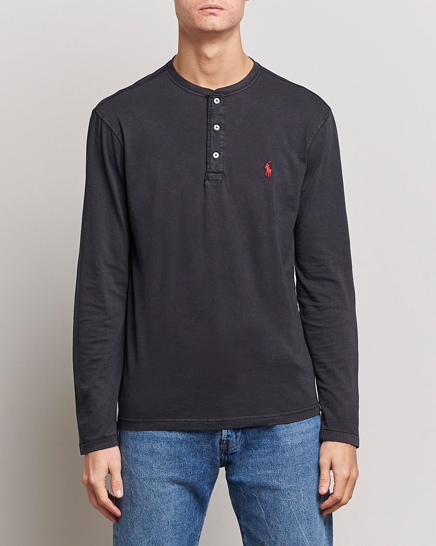Herre | | Polo Ralph Lauren | Slub Jersey Henley Black