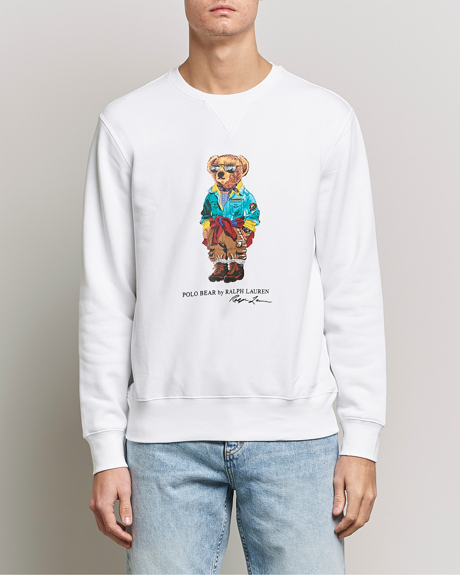 Herre |  | Polo Ralph Lauren | Magic Fleece Printed Bear Sweatshirt Coastal Beige