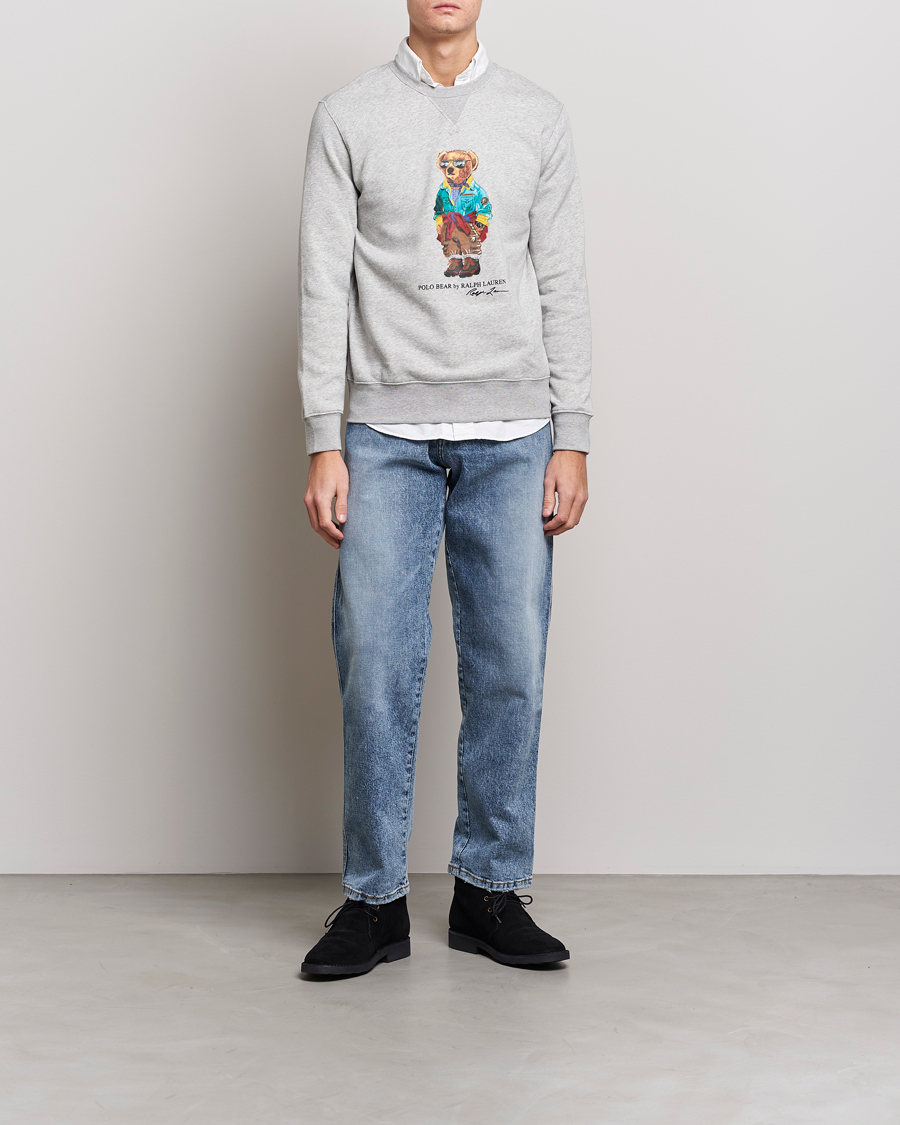 Herre | Grå gensere | Polo Ralph Lauren | Magic Fleece Printed Bear Sweatshirt Andover Heather