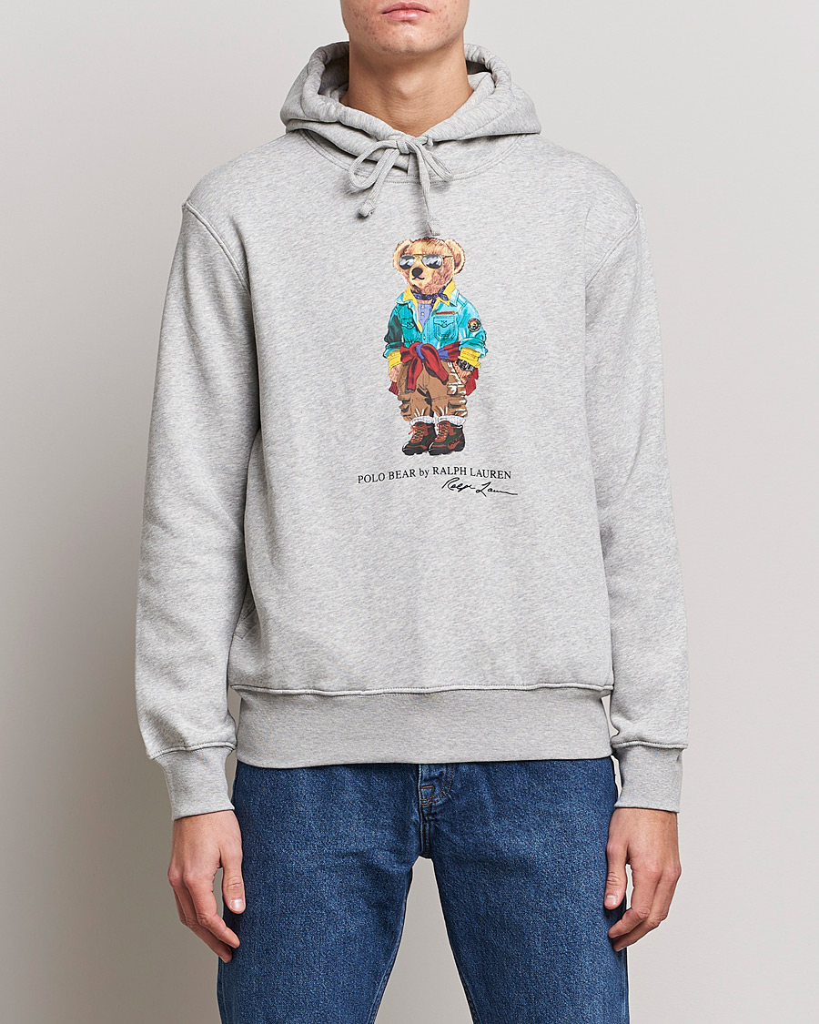 Herre | Gensere | Polo Ralph Lauren | Magic Fleece Printed Bear Hoodie Andover Heather