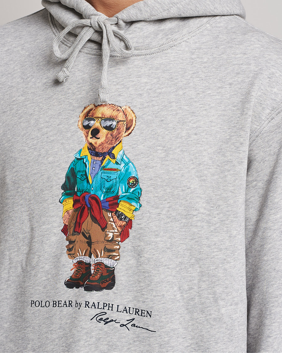Herre | Gensere | Polo Ralph Lauren | Magic Fleece Printed Bear Hoodie Andover Heather