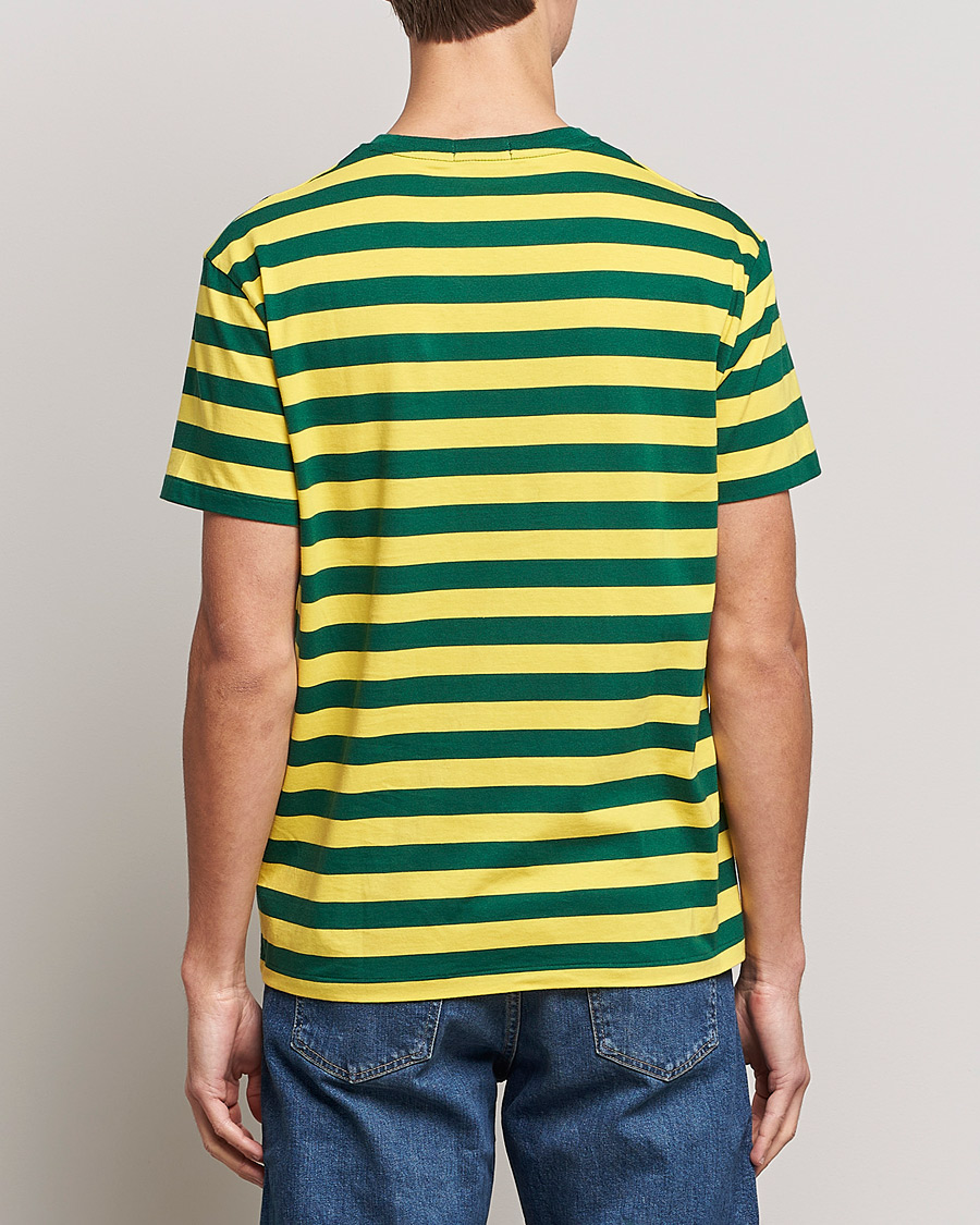Herre | T-Shirts | Polo Ralph Lauren | Striped Crew Neck T-Shirt Lemon/Green