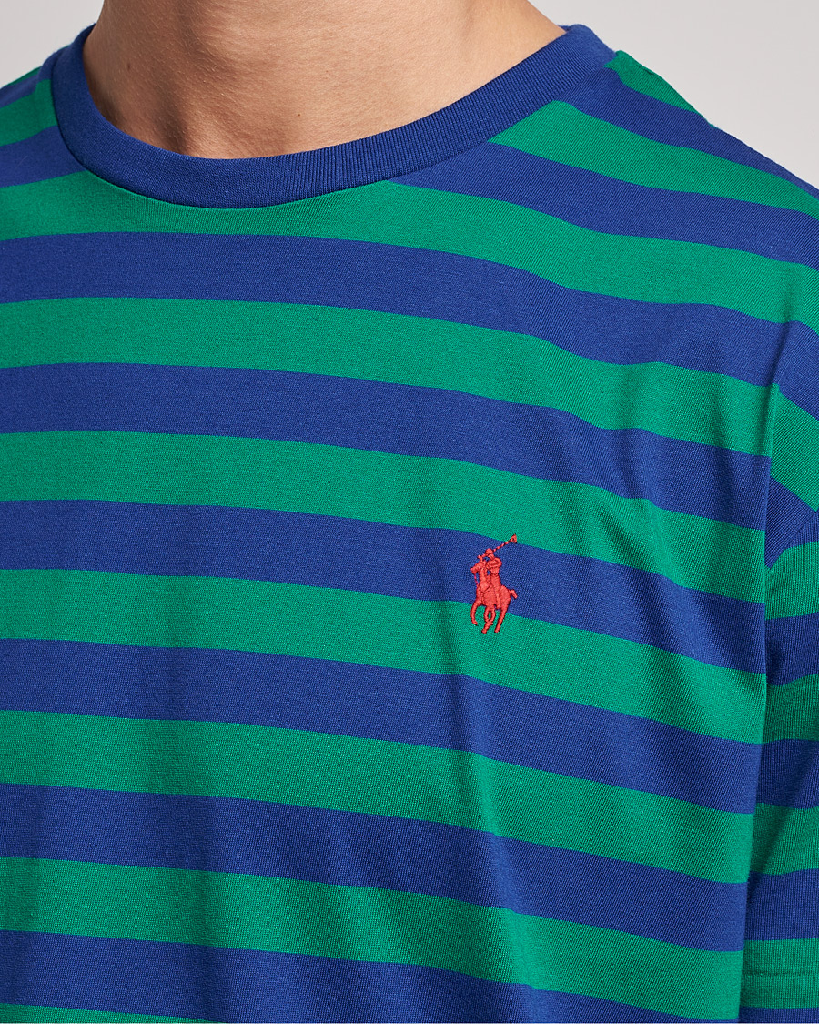 Herre | T-Shirts | Polo Ralph Lauren | Striped Crew Neck T-Shirt Green/Navy