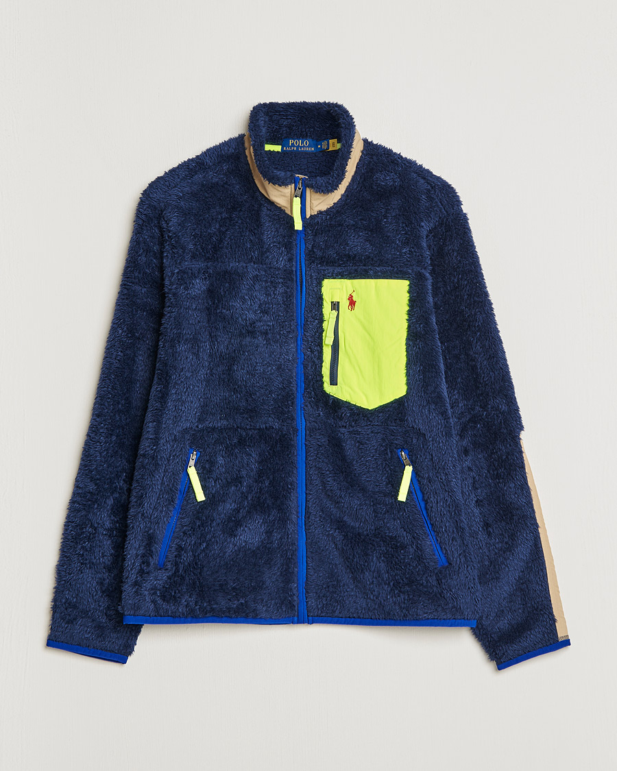 Herre | Gensere | Polo Ralph Lauren | Curly Sherpa Full Zip Navy Multi
