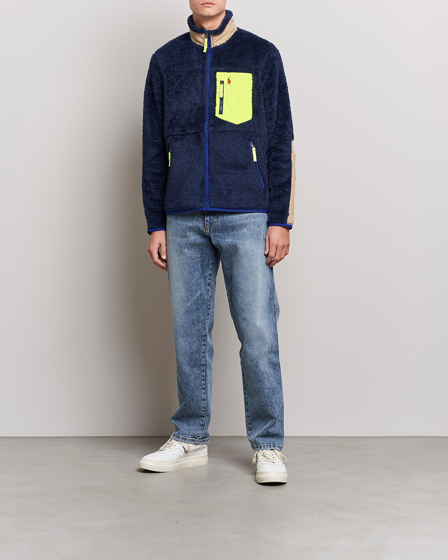 Herre | Gensere | Polo Ralph Lauren | Curly Sherpa Full Zip Navy Multi