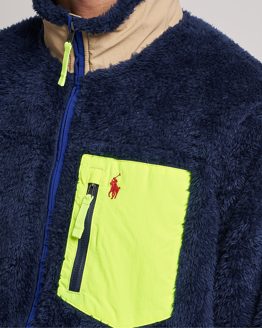 Herre | Gensere | Polo Ralph Lauren | Curly Sherpa Full Zip Navy Multi