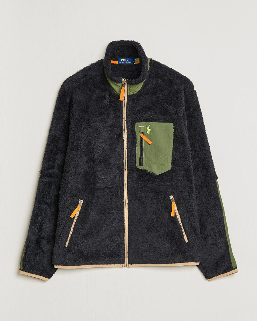 Herre | Gensere | Polo Ralph Lauren | Curly Sherpa Full Zip Black Multi