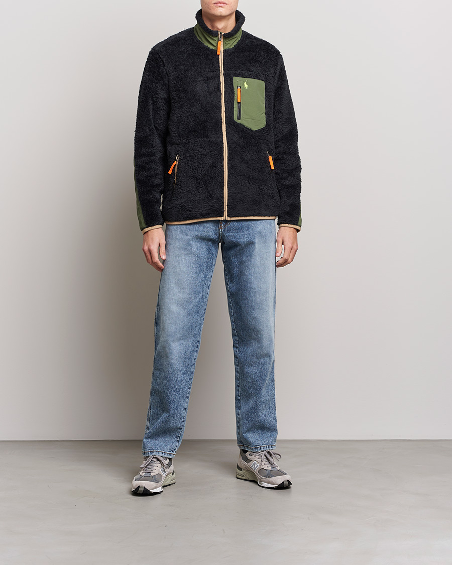 Herre | Gensere | Polo Ralph Lauren | Curly Sherpa Full Zip Black Multi
