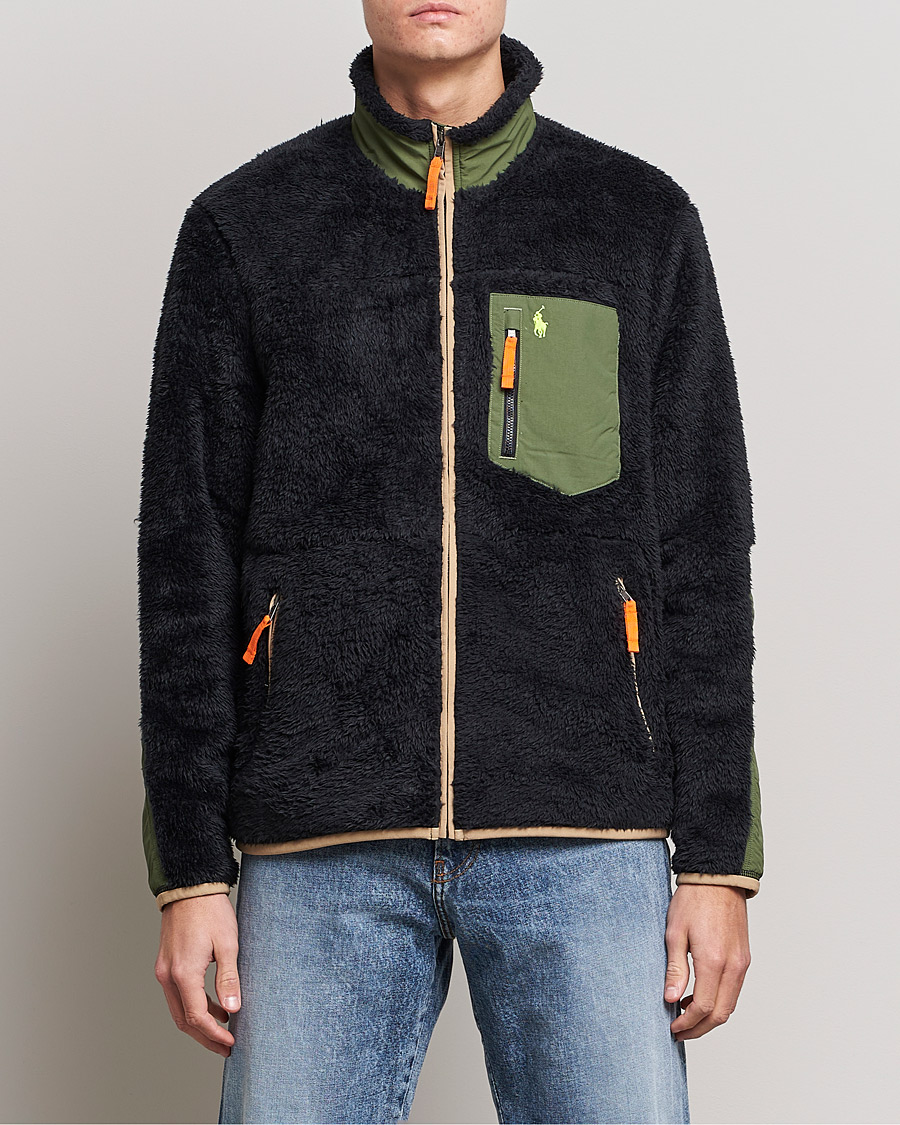 Herre | Gensere | Polo Ralph Lauren | Curly Sherpa Full Zip Black Multi