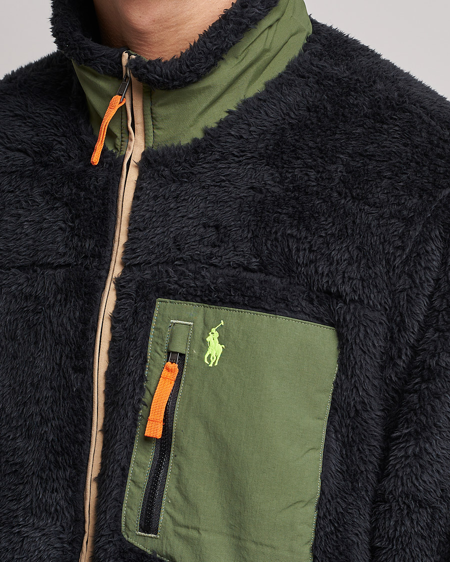 Herre | Gensere | Polo Ralph Lauren | Curly Sherpa Full Zip Black Multi