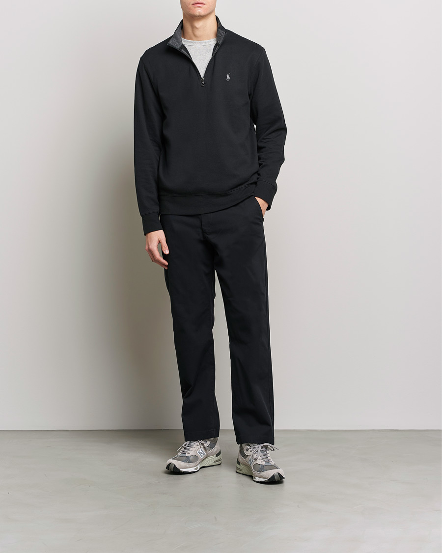 Herre | Gensere | Polo Ralph Lauren | Double Knit Half-Zip Sweater Polo Black