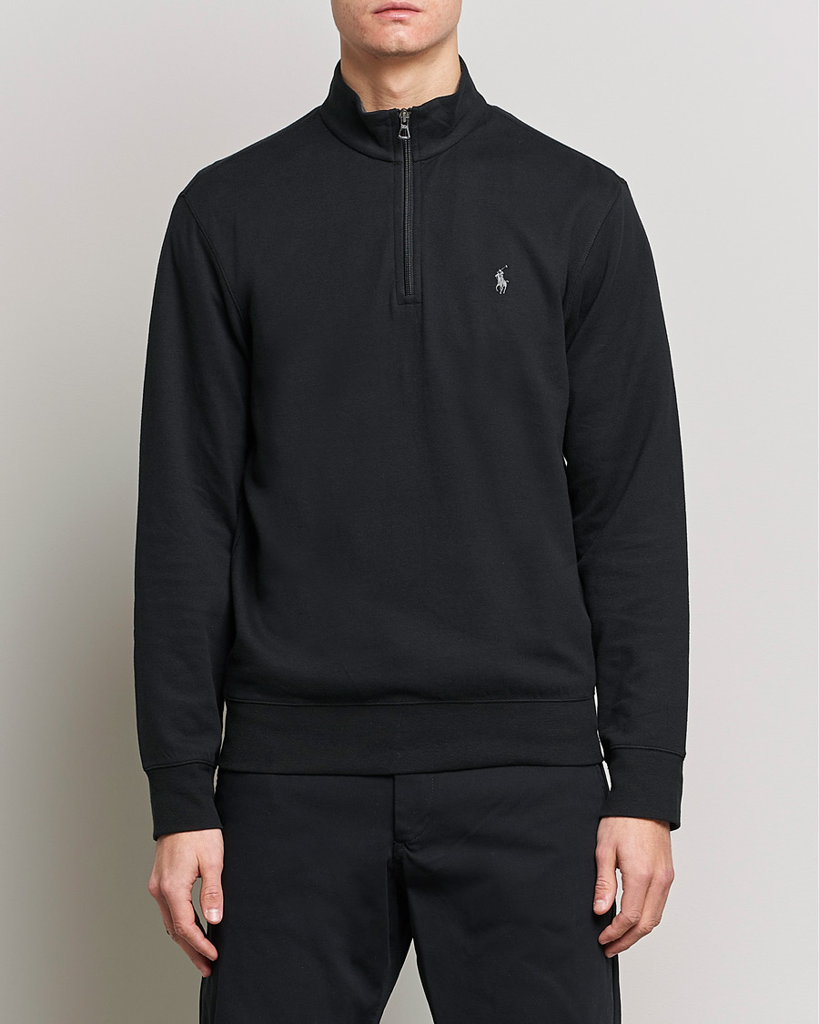 Herre | Gensere | Polo Ralph Lauren | Double Knit Half-Zip Sweater Polo Black