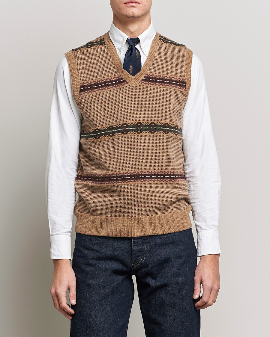 Herre | Gensere | Polo Ralph Lauren | Wool Fairisle Vest Camel